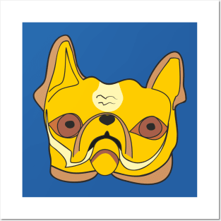 French Bulldog face Posters and Art